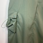 Gilipur Women Cargo Maxi Skirt Olive Green Pockets Slit Adjustable Skater Medium Photo 2