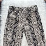 ZARA  High Rise Snakeskin Print Skinny Jeans Photo 2