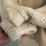 American Eagle beige Cozy Fluffy Sweater size large w/ adjustable cinched waist Photo 11