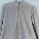 Ideology Womens Pink Faux-Fur Quarter-Zip Hoodie, Shimmer Size M Photo 3