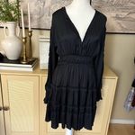 Ulla Johnson Amara Dress In Noir Ruffle Tiered Mini Cocktail Size 8 Photo 2