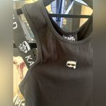 Karl Lagerfeld  Black Tank with Iconic Logo Straps Photo 4