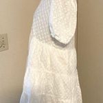 ZARA 100% Cotton Openwork Eyelet Embroidered V Neck Ruffle Dress Photo 8