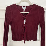 & Other Stories & Other Stories burgundy Ribbed Crop Top Photo 0