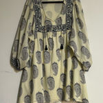 Maison Hotel Delphine Paisley Long Puff Sleeve Cotton Mini Dress Size Medium Photo 0