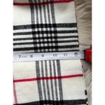 Luxurious 100% Cashmere White and Black Plaid Scarf Photo 4