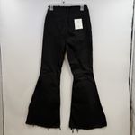 Cello  High Rise Super Flare denim jeans black wash distressed knees size 7 NWT Photo 3