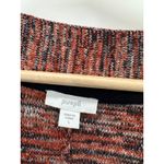 J Jill‎ Sweater Women LARGE Orange Blue Pure Jill Long Sleeve V Photo 4