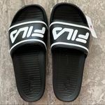 FILA  Sleek Slide Sandals Black & White Size 10 NWT Photo 7