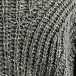 EXPRESS Gray Metallic Chunky Knitted Sweater Photo 1