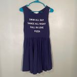 Wildfox  Couture Pizza Party 90's Baby Doll‎ Dress Blue size Small Photo 1