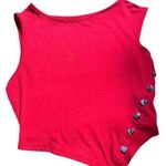 SheIn Boat Neck Asymmetrical Top With Button Detail Size L Photo 0