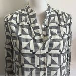 Joie  • Black White Geometric Shaped Pattern Blouse Photo 1