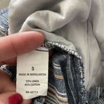 Falls Creek Womens Linen Blend Pull On Pants Small Multicolor Striped Pockets  Photo 5