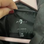 7 For All Mankind  Faux Leather Puffer Black Jacket Size M 69754 Photo 3