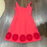 Elexiay Kogi Crochet cut out A Line Mini Dress Square Neck Red $300 M revolve Size M Photo 4