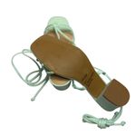 Lulus  Zayne NEW Mint Green Sandals Square Toe Lace Up Block Heel Women's Size 8 Photo 6