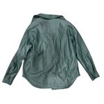 Love, Whit by Whitney Port Faux Leather Shacket in Green, Size L Green Size L Photo 8