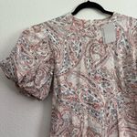 Olivaceous NWT  Floral Paisley Puff Sleeve Mini Dress Large Photo 1