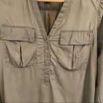 Gap  Dark Olive Long Sleeve Half Button Down Blouse. Size XSmall. EUC Photo 10