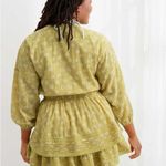 Aerie $75 Size Medium Green Floral Boho Lightweight Rock 'n' Ruffle Mini Dress Photo 4