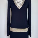 IISLI navy blue M-Vee long sleeve V-neck dress size P XS NWT Photo 0