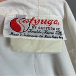 Vintage Kimono Robe Embroidered White Flowers Satyuga Honolulu Hawaii White Pink Photo 7