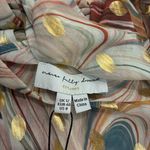 NWT Never Fully Dressed Marble Bibi Tie Neck Top Gold Multi Long Sleeve Size 8 Photo 3