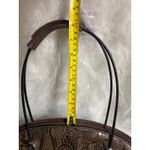 Unique Embossed Bronze Faux Leather Shoulder Bag Women's Vintage Brown Photo 8