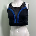 Carbon 38  black high neck whipstitch crop top Photo 1