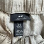 H&M Linen Cotton Blend Cream Straight Leg Pants Photo 7