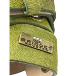 Bridget Shuster Cowhide Wide Green Belt Fleur De Lis Heart Brass Rhinestones 32 Photo 3