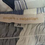 Pookie & Sebastian  Blue White Striped Smocked Camisole Peplum Blouse Top Size M Photo 2