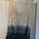 American Eagle White and black ombré crocheted top. Size M from . Photo 1