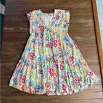 Uncle Frank  Multicolor Floral V Neck Tiered Mini Sundress ~ Size Large 🧡🍄 Photo 5