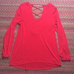 EXPRESS  RED LACE UP TUNIC DRESS Photo 0