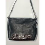 Brighton  Women's Leather Handle Shoulder Bag Black Brown 13x10” Photo 3