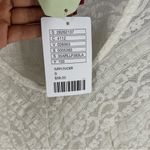 Anthropologie Lilka Ivory Lace Stretch 3/4 Sleeve Swing Top Lightweight Sheer Photo 3