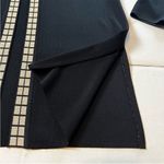 Misook  Womens Size Medium Black Tan Open Cardigan Long Sleeve Blazer Knit Jacket Photo 9