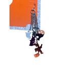 Halloween Goth Dangle Drop Earrings Witch Bat Black Cat Pumpkin Ghost 3.25" Photo 1