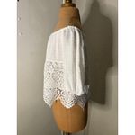 American Rag Cropped White Lace Top S Boho Costal Cowgirl Cottagecore Fairycore Photo 2
