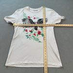 Zara Basic T Shirt Womens Size L White Eagle Floral Print Graphic NWOT Size L Photo 1