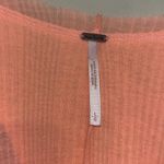 Free People  Layered Coral Summer Shirt Asymmetrical Hem L Photo 5