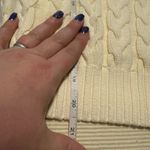 Faherty  Cream Cable Knit Vest Small Photo 6