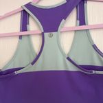 Lululemon athletica Purple and Green Striped Tank Top Photo 5