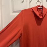 J. JILL Coral Luxe Supima Cotton Modal Jersey Turtleneck Tunic Top Woman’s Large Pink Photo 3