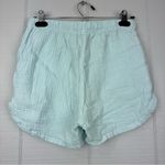 Stars Above  Pajama Set Shorts Button Up Short Sleeve Top Baby Blue Cotton Gauze Photo 5