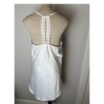 Flora Nikrooz  Chemise White Slip Lace Racerback Adjustable Satin V Neck XL X1296 Photo 1
