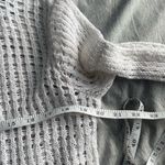 J. Jill Crochet Sweater Womens XS Linen Blend Beachy Coastal Boho Coquette Swim White Photo 8