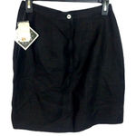 Jennifer Moore  black Linen mini skirt 8 Photo 0